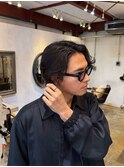 ニュアンスパーマで作るメンズセンターパート