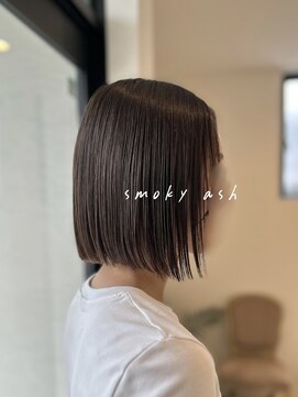 ヘアサロン エスプリ(hair salon esprit) 縮毛矯正/肩上ボブ/スモーキーアッシュ