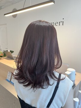 カエラ(kaela) 【kaela satomi】ミディアムレイヤー×ピンクカラー