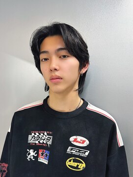 トゥイン 八王子(TWIN) メンズニュアンスパーマミディアムウルフブルーブラック