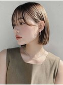 髪質改善　脱白髪染め　ボブ　市川