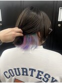 ショートウルフ×インナーユニコーンカラー