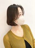 抜け感センターパートボブ［稲毛/髪質改善］