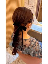 ヘアアレンジメント ボガスティーズ 溝の口店(Hair arrangement Vogusty's)&nbsp;あみ下ろし/四編み/ブライダル/ゲストヘア/ヘアセット