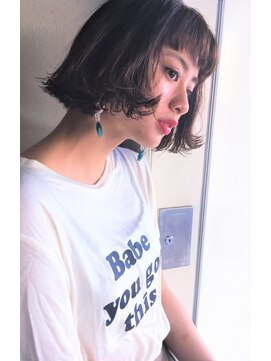リマ(RIMA) 【RIMA】 外国人風☆切りっぱなしボブとグレージュAsh