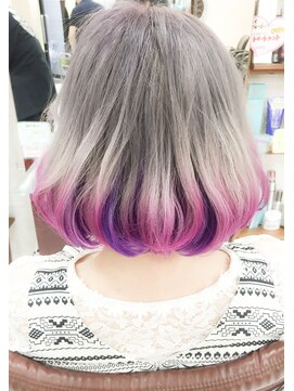 デイズ(days) 原宿デザインカラー ピンクバイオレットカラー ボブヘア