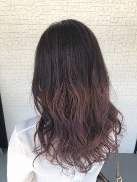 テラスヘア 新潟駅南(TERRACE hair) 透明感ピンクグレージュ(ブリーチありバレイヤージュ)