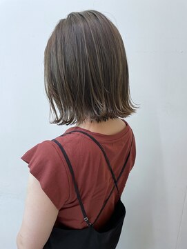 ヘアーポケット リタ(HAIR POCKET ritta) 切りっぱなしボブ × アッシュベージュ