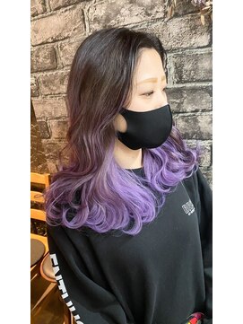 ヘアビューティースタジオ ラルガ(Hair beauty studio Raruga) パープルインナーカラー