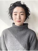 【morio 原宿】外国人風パーマ　くるくるパーマ　ショートボブ