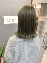 シェル 国分寺(shell)&nbsp;ハイライトで作る透明感☆オリーブグレージュ