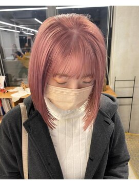 ナル(nalu.) ピンクカラー / ピンクベージュ / 切りっぱなしボブ