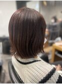 ピンクベース外ハネボブスタイル