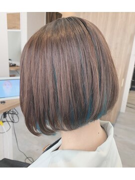 セム(sem) インナーカラーインナーカラー ポブブルー個性的