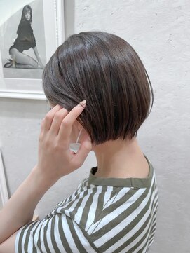 ロンドプランタン 恵比寿(Lond Printemps) ブリーチなし◎透明感カーキグレージュマッシュショート【中居】