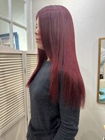 リノショアーズ ショウナン 辻堂店(RinoShores SHONAN)&nbsp;小顔ストレートロングモード艶髪レッドカラー大人カッコイイ