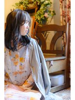 名前のない美容室&nbsp;ネイビーカラーロブ