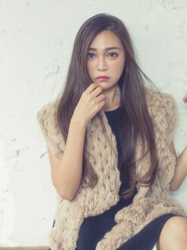 アゲート(Agate) 【錦糸町美容院Agate】クールベージュ♪艶感レイヤーロングk