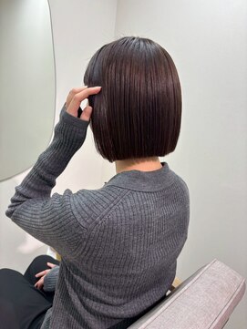 ナンバー リコ 名駅 ジャム 名古屋(N° rico JAM) 切りっぱなしボブ　ワンレン　タッセルボブ　バイオレット