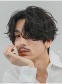 横浜西口シャドウパーマメンズマッシュウルフカットルーズパーマ