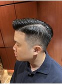 銀座　理容室　七三スタイル　フェードカット