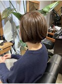 ボブショート×ウォームベージュ