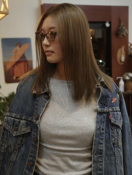 チャプター 問屋町(chapter) ケアブリーチケアカラー明るめベージュハイライト