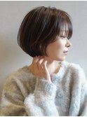 【ショートカット/坂本大樹】大人可愛い小顔丸みショートボブ
