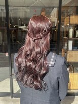 シーバイサイン(sea by Sign) 卒業式アレンジ/カシスレッド/ブリーチなしダブルカラー