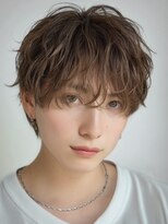 オーシャントーキョー サニー 原宿(OCEAN TOKYO Sunny)&nbsp;韓国マッシュフェザーパーマニュアンスパーマセンターパート黒髪