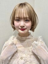 サンドレオ 新宿店(sand Leo)&nbsp;ミディアムレイヤーカット/髪質改善/韓国/前髪/新宿/ブリーチ