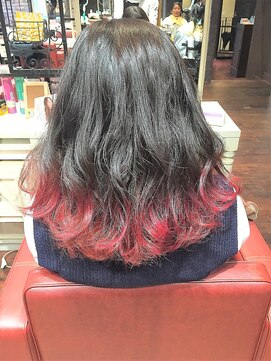 モードケイズ 本厚木(MODE K's) 赤グラデ    担当  スタイリスト金尾