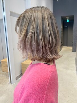 アルバム 銀座(ALBUM GINZA) ホワイトグレージュ_アッシュブラウンネオウルフ_ba274061