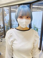 フラム 渋谷(flamme)&nbsp;ハイトーンショート＊ペールブルー