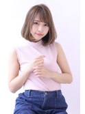 ことりベージュローライト大人かわいい小顔スリークボブ大人ボブ