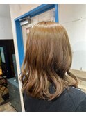 大人可愛いくびれヘアミルクティーブラウン20代30代40代