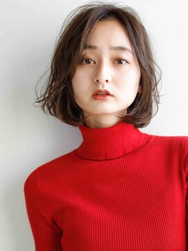 スクエアウーノ 博多(SQUARE＊UNO HAKATA) ワンレンボブ　内巻きボブ　チョコレートブラウン