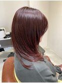 レイヤースタイル ブリーチなしピンク系