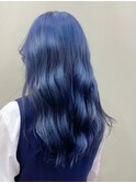 10代20代★大人かわいいダブルカラーブリーチブルーカラー