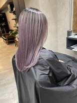 サニー 渋谷(SUNNY)&nbsp;バレイヤージュ、ハイライト、レイヤーロング、グレーベージュ