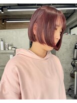 ビジュ(bijou)&nbsp;ボブ×ピンク/横須賀/横須賀中央/カット/ブリーチ/カラー/汐入