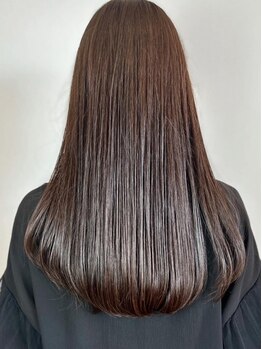 ヘアデザイン アンジェロカフェ(Hair Design Angelo cafe)の写真/天気に左右されない“憧れのちゅるんとストレートヘア”へ☆毛先までまとまる艶やかな仕上がりに…♪