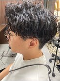 ニュアンスパーマ×アップバングショート