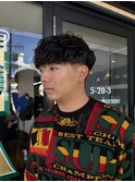 MEN'SHAIRウルフカルマパーマメンズショートイージーパーマ