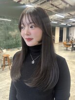 ソピ バイ インビテーション(sopi by invitation)&nbsp;ロングレイヤー レイヤーカット シースルーバング グレージュ