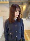 【mii】ブリーチなし/ワインレッド/レイヤー