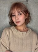 ふんわり冬ボブ透明感アッシュブラウン小顔ナチュラル可愛い