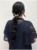 大人抜け感パールヘアアレンジ