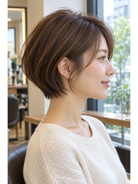 フレイムス ヘアアンドリラックス 大宮東口店(Frames) 20代30代40代絶壁解消ひし形小顔前下がりショートボブ【大宮】
