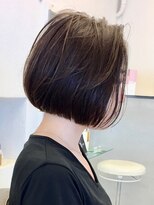 ミッテル(mittell)&nbsp;ボブ毛先パーマことりベージュ黒髪ウォーターフォール